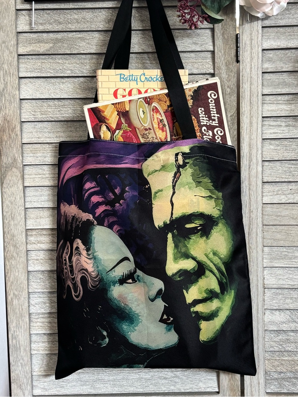 Every Day is Halloween! BRIDE of FRANKENSTEIN Romance&Love Monster Style ToteBag
